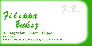 filippa buksz business card